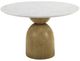 ACME Furniture Kala White Round Dining Table with Oak Base-0