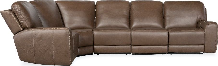 Hooker® Furniture SS Torres 5-Piece Sorrento Mocha Power Reclining Sectional