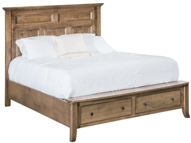 Archbold Furniture Customizable Amish Essentials Provence Maple King Panel Storage Bed-0