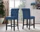 Brassex Inc. Tinga 2-Piece Blue 24'' Bar Stool Set-3