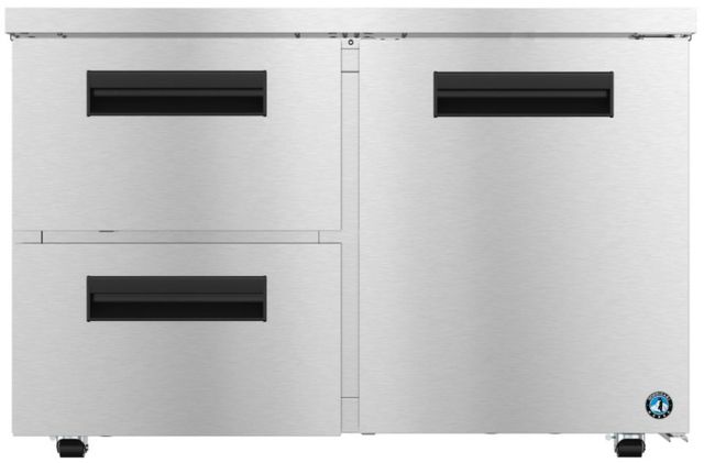 Hoshizaki Steelheart® 48" 12 Cu. Ft. Stainless Steel Two Section Undercounter Low Profile Refrigerator with Drawer/Door Combo-0