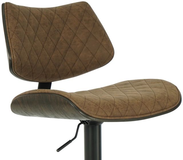 Armen Living Leland 4-Piece Espresso/Vintage Dark Brown Barstool Set-4