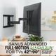 Sanus® Black Advanced Full-Motion 4D® + Shift™ TV Wall Mount for 42"-90" TVs-1