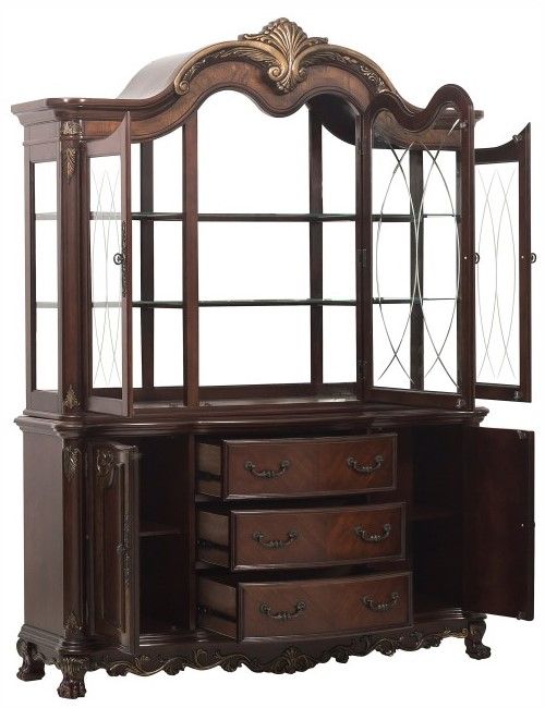 Homelegance® Deryn Park Cherry Buffet and Hutch-3