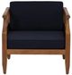 Linon Corolla Navy Acacia/Fabric Outdoor Club Chair-3