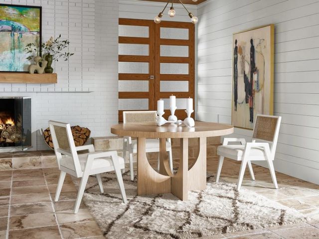 Universal Explore Home™ Nomad Callon White Oak Round Dining Table-1