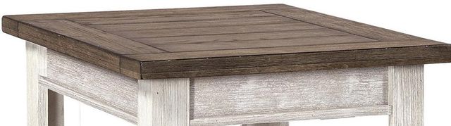aspenhome® Eastport Drifted White End Table with Brown Top -1