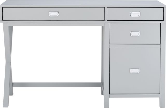 Linon Peggy Gray Side Storage Desk-2