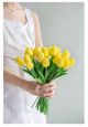 A & B Home Green/Yellow Faux Tulip 9-Stem Bundle-5