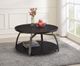 Coaster® Dacre Dark Charcoal Coffee Table with Black Nickel Base-3