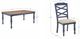 Powell® Trimble 5-Piece Beige/Navy Blue Dining Set-2