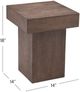 Basset Mirror Padula Dark Brown Small End Table-2