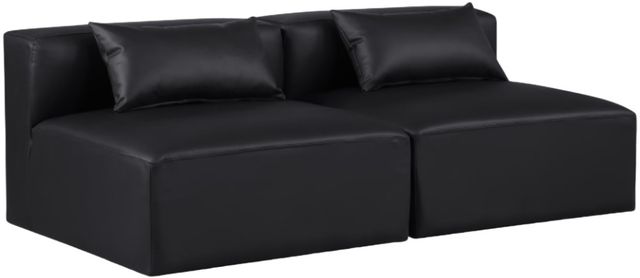 Meridian Furniture Cube 2-Piece Black Sofa-0