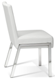 Korson Furniture Corry White/Chrome Side Chair-1