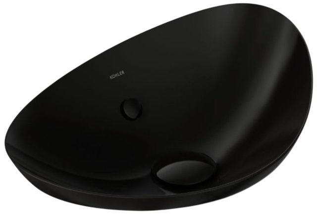 Kohler Veil™ Black 21" Oval Vessel Bathroom Sink-0