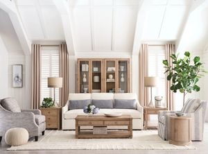 American Drew Chastain Woodfield Brown Rectangular Coffee Table