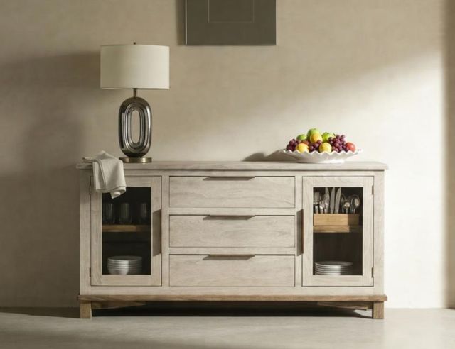 International Furniture Direct Golden Loft Gray Buffet-4