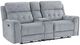 Homelegance® Celeste Gray Double Power Reclining Loveseat with Center Console-0