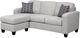 Sofa by Fancy© Lyson 2-Piece Slate Reversible Chaise Sectional Sofa-1