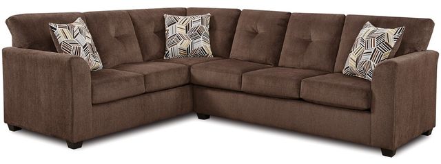 American Wholesale Furniture Kennedy 2-Piece Chocolate Sectional-0