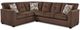 American Wholesale Furniture Kennedy 2-Piece Chocolate Sectional-0