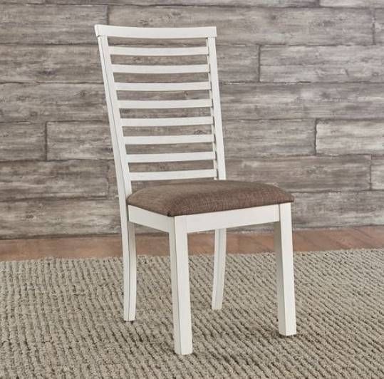 Liberty Furniture Brook Bay Gray/Textured White Ladder Back Side Chair-1