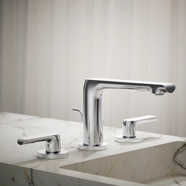 KOHLER® Avid® Polished Chrome Widespread Bathroom Sink Faucet-3