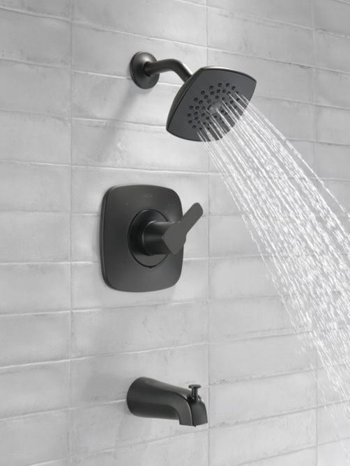 Delta Modern Monitor 14 Series Matte Black Tub and Shower Trim-3