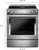 KitchenAid® 30" Stainless Steel Downdraft Slide-In Electric Range-2