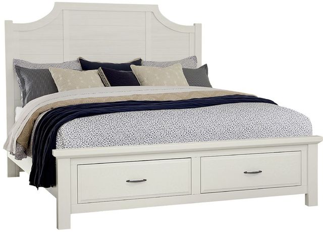 Artisan & Post by Vaughan-Bassett Maple Road Soft White Queen Storage Panel Scalloped Bed-0