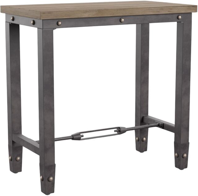 Steve Silver Co. Jersey Antiqued Tobacco Chairside Table with Brown Base-0