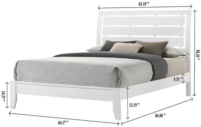 Crown Mark Evan White Queen Panel Bed-2