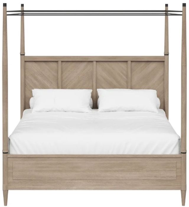 Bernards Citrus Heights Sand King Canopy Bed-2