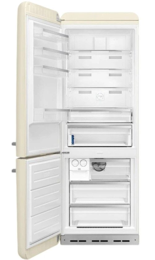 Smeg Retro Style 28 in. 18.0 Cu. Ft. Cream Bottom Freezer Refrigerator-1