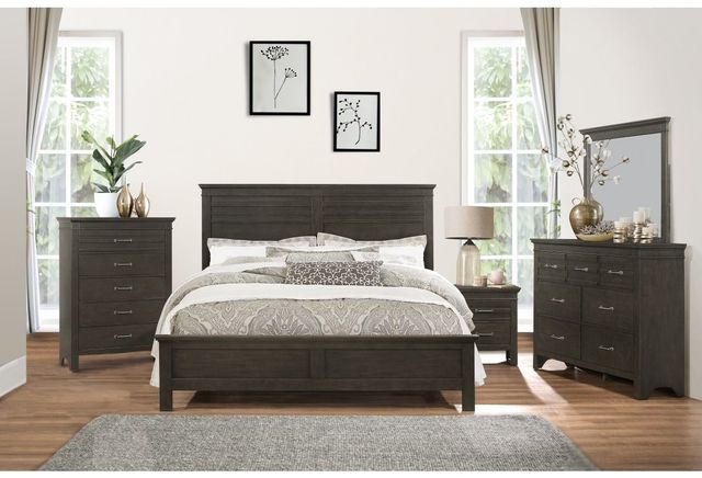 Mazin Furniture Blaire Farm Charcoal Gray Dresser Mirror-3