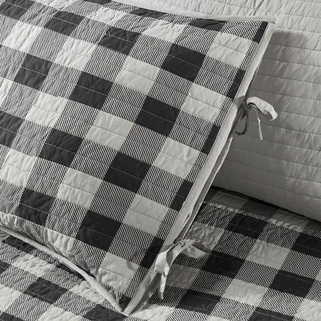 Olliix by Woolrich 5 Piece Gray Day Bed Buffalo Check Cover Set-2