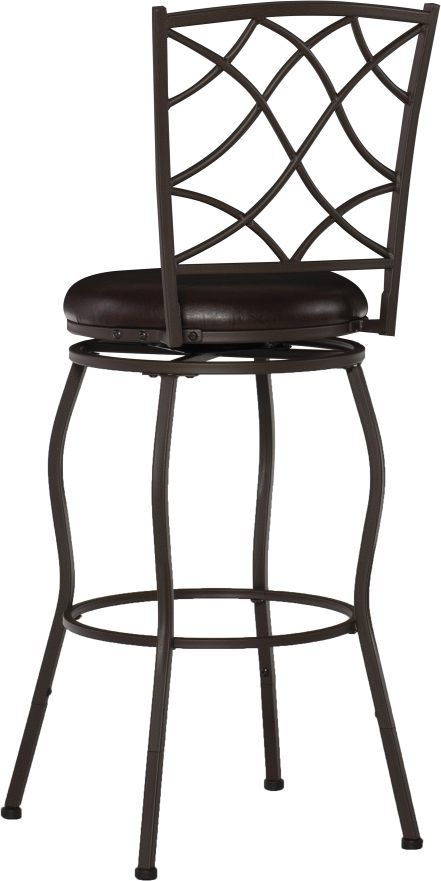 Linon Karla 3-Piece Brown Adjustable Stool Set-2
