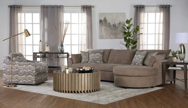 Hughes Furniture® 13900 2-Piece Plunge Toffee Right-Arm Facing Sectional and Chaise-1