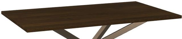 Amisco Customizable Asterisk 60" Rectangular Table with Metal Stand-1