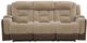 Signature Design by Ashley® Mixed Motion Brownstone Power Reclining Sofa with Adjustable Headrest-2