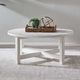 Liberty Furniture Backroads Parchment Brown Round Cocktail Table with Weathered White Base-1