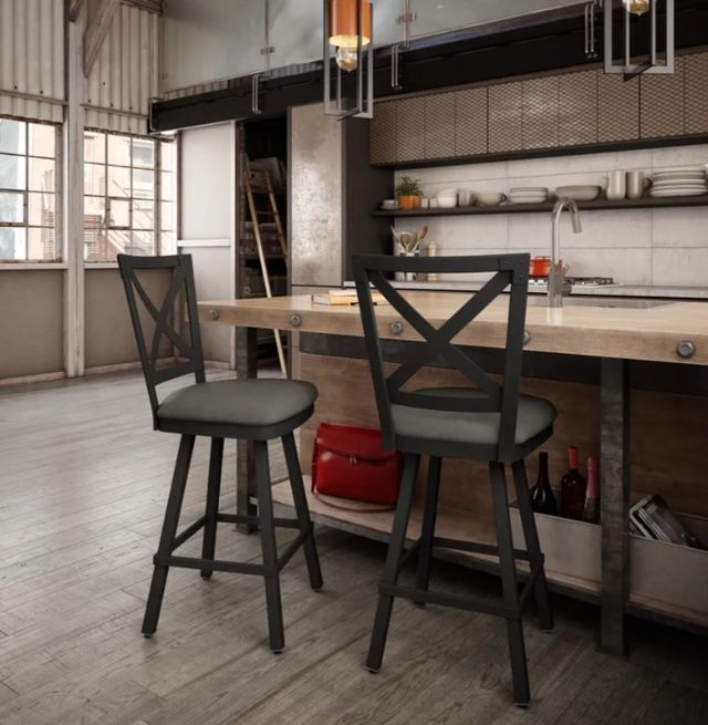 Amisco Customizable Grissom Swivel Counter Stool-1