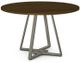 Amisco Customizable Dirk Dining Table with 48" Walnut Veneer Top-0