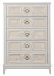 Najarian Furniture Crystal View Ash Burl/White Chest-1