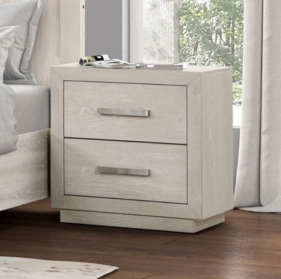 Furniture of America® Wellingborough Light Gray Nightstand-2