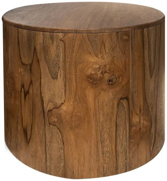 International Furniture Direct Balam Stained Brown End Table-0