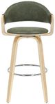 Armen Living Daxton 3-Piece Oak/Vintage Green Barstool Set-2