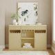 Elements International Cambrie Off-White/Natural Buffet-1