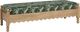 TOV Furniture Thelma Natural/Olive Green Leopard Jacquard Bench-0