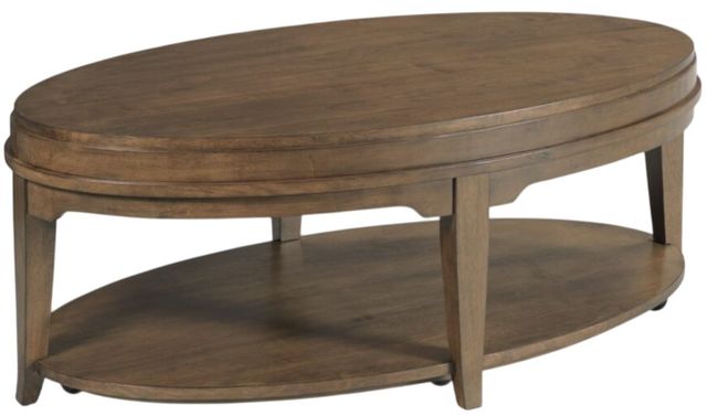 Creek Side Customs Nicolette Brown Oval Cocktail Table-0